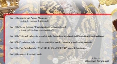 I costumi della tradizione e l’oro arbëresh di Santa Cristina Gela